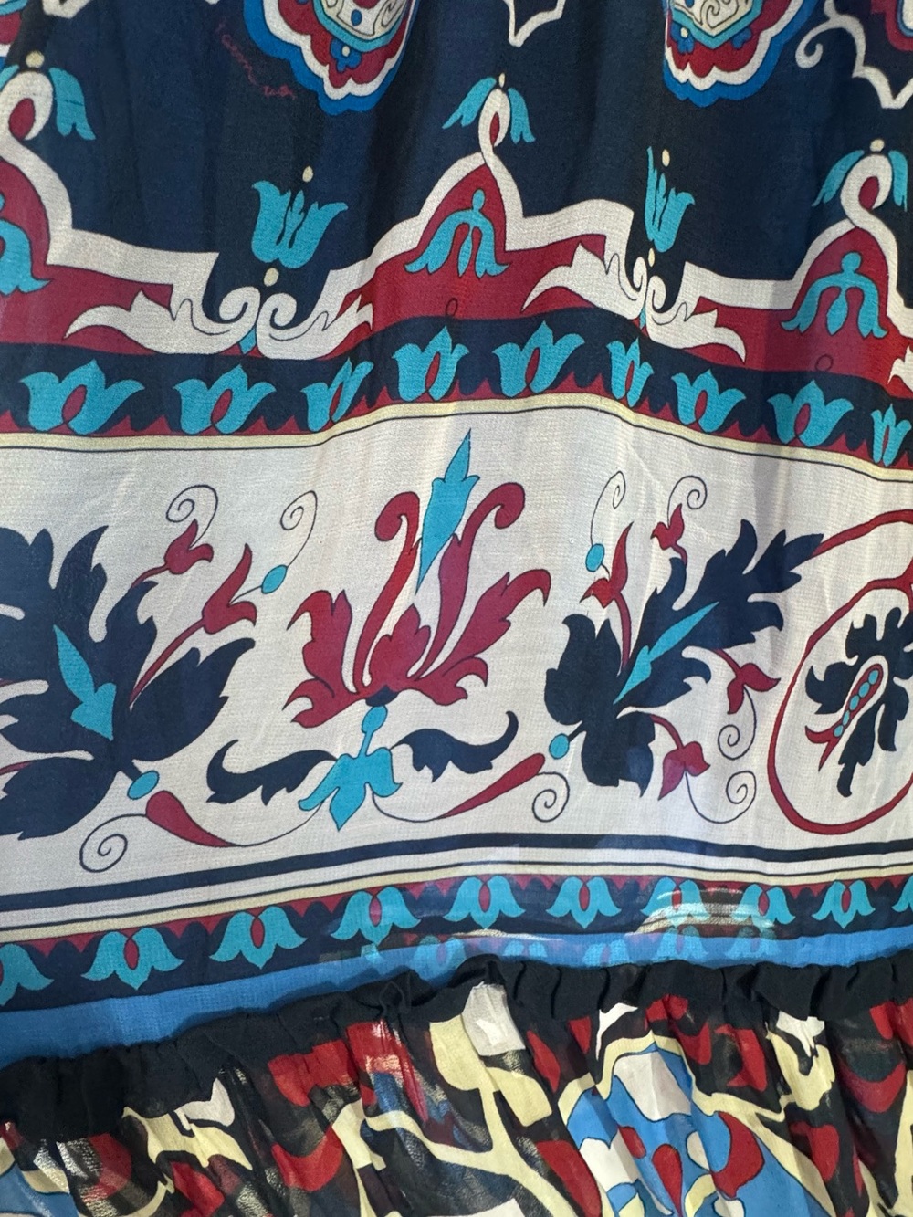 FARM Rio Blue Printed High-Low Maxi Dress - Picture 5 of 8